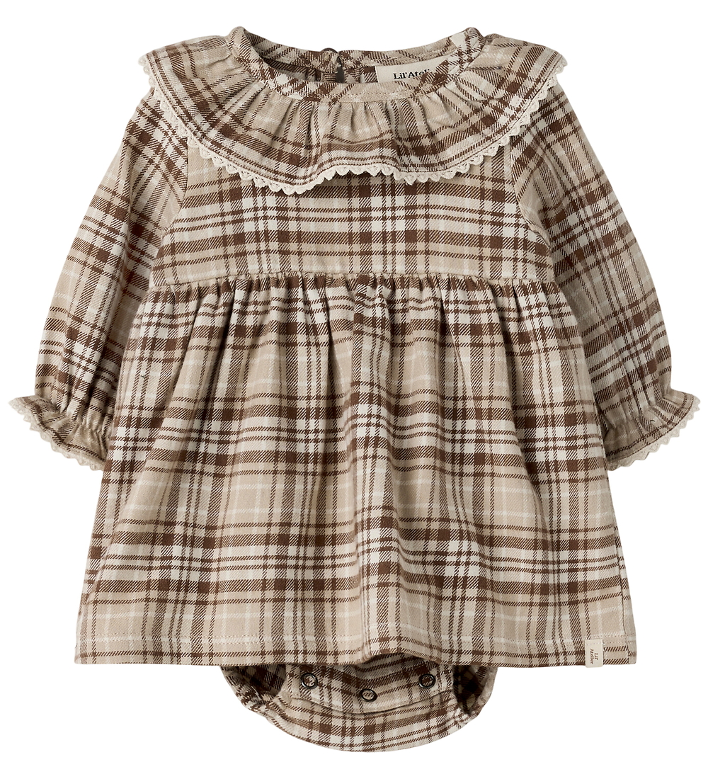 Lil' Atelier Body l/ä Kleid - NbfRenrik - White Pepper - Lil Atelier - 1½ Jahre (86) - Body L/Ä von Lil Atelier