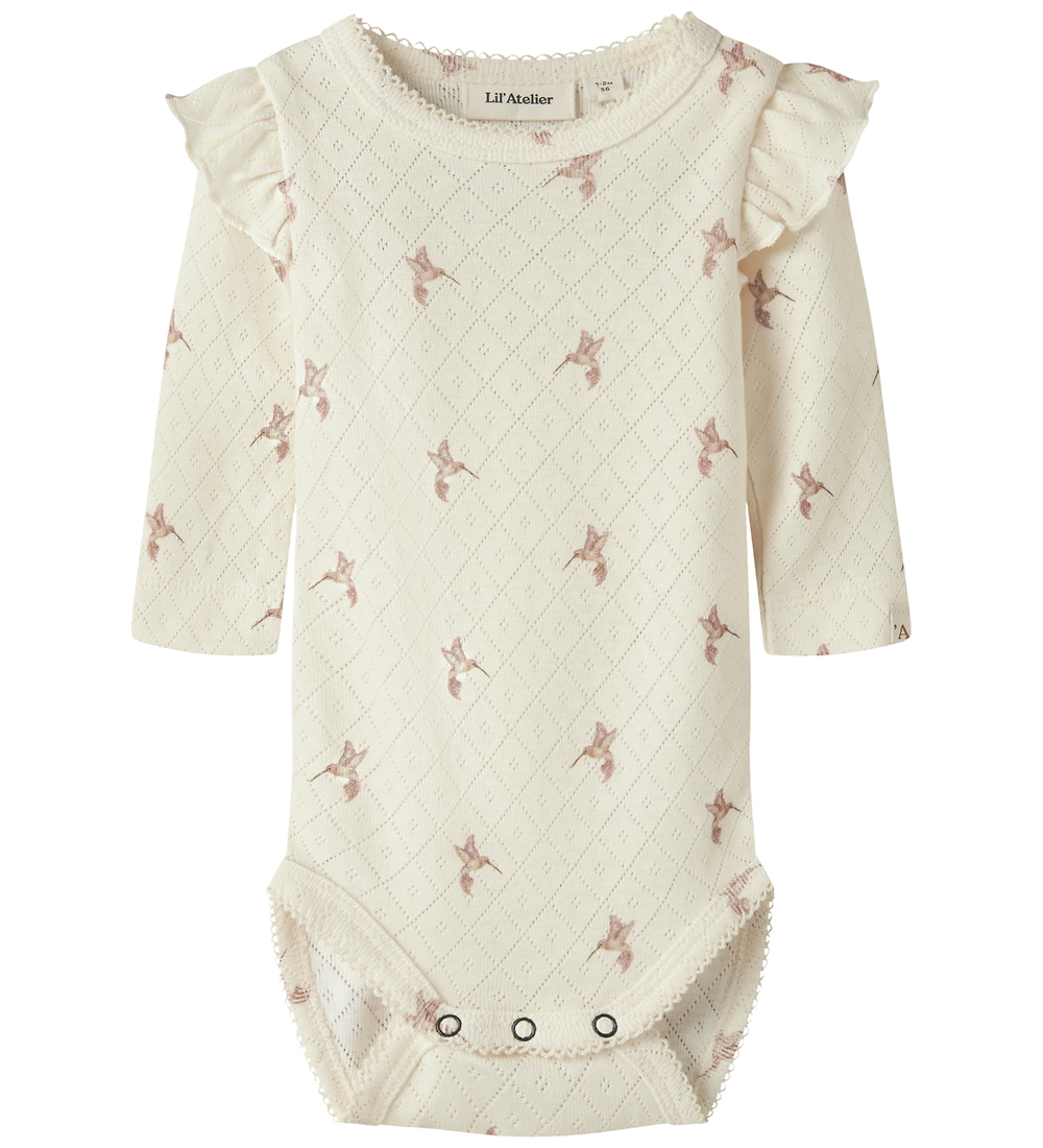 Lil' Atelier Body l/ä - NbfRachello - Turtledove/Bird - Lil Atelier - 62 - Body L/Ä von Lil Atelier