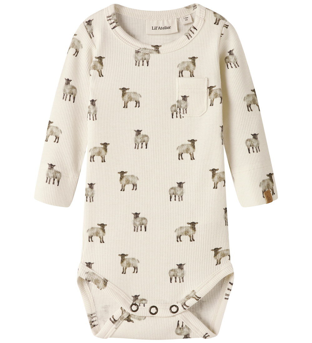 Lil' Atelier Body l/ä - NbmGavo – Turteltaube/Schaf - Lil Atelier - 1½ Jahre (86) - Body L/Ä von Lil Atelier