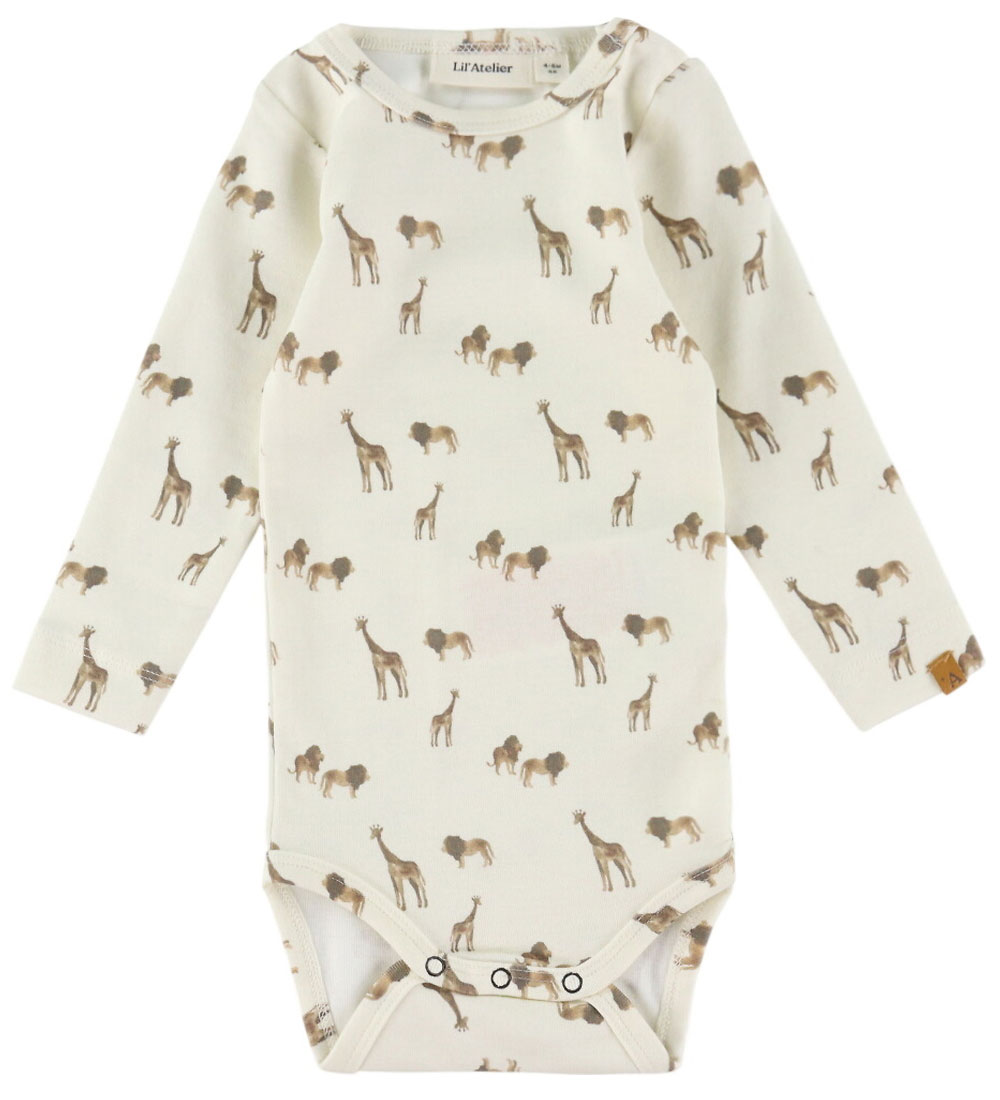 Lil' Atelier Body l/ä - NbmLayo - Slim - Coconut Milch/Löwe - Lil Atelier - 1½ Jahre (86) - Body L/Ä von Lil Atelier