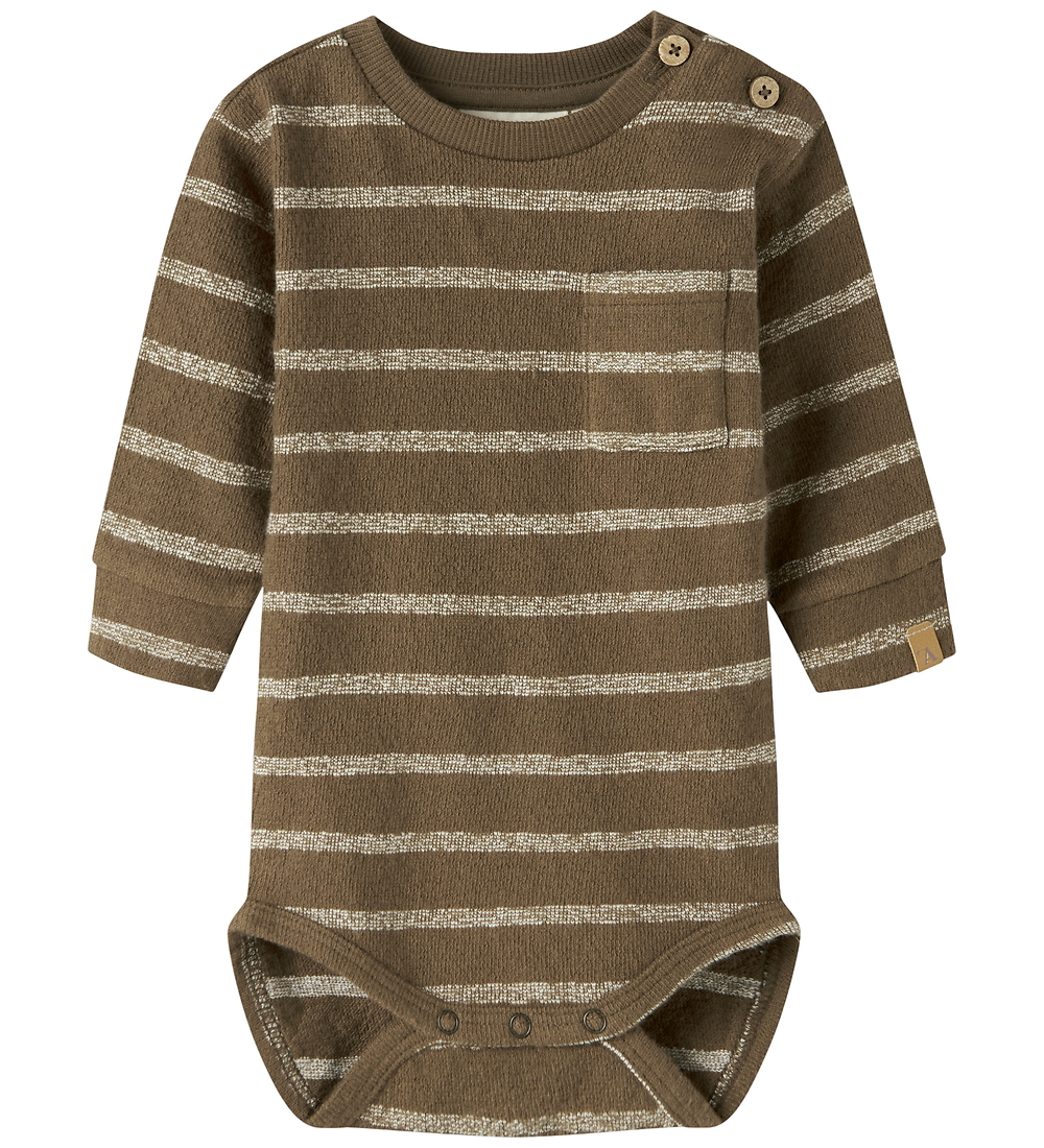 Lil' Atelier Body l/ä - NbmOby - Teak/Turtledove - Lil Atelier - 56 - Body L/Ä von Lil Atelier