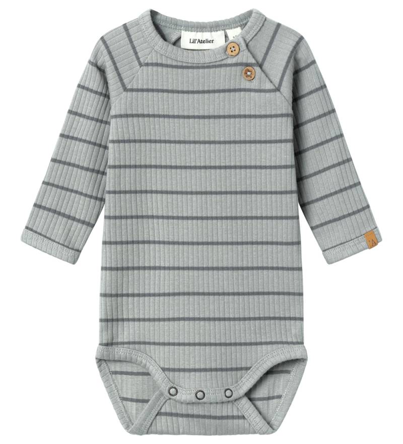Lil' Atelier Body l/ä - Rib - NbmKail - Kalkstein - Lil Atelier - 1½ Jahre (86) - Body L/Ä von Lil Atelier