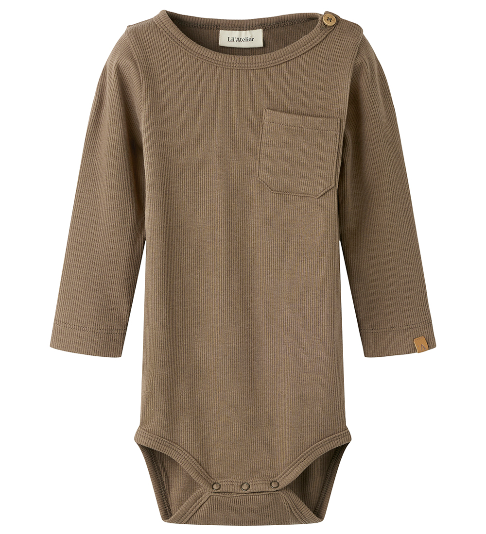 Lil' Atelier Body l/ä - Rib - Nbmlago - Slim - Scheiße - Lil Atelier - 1½ Jahre (86) - Body L/Ä von Lil Atelier