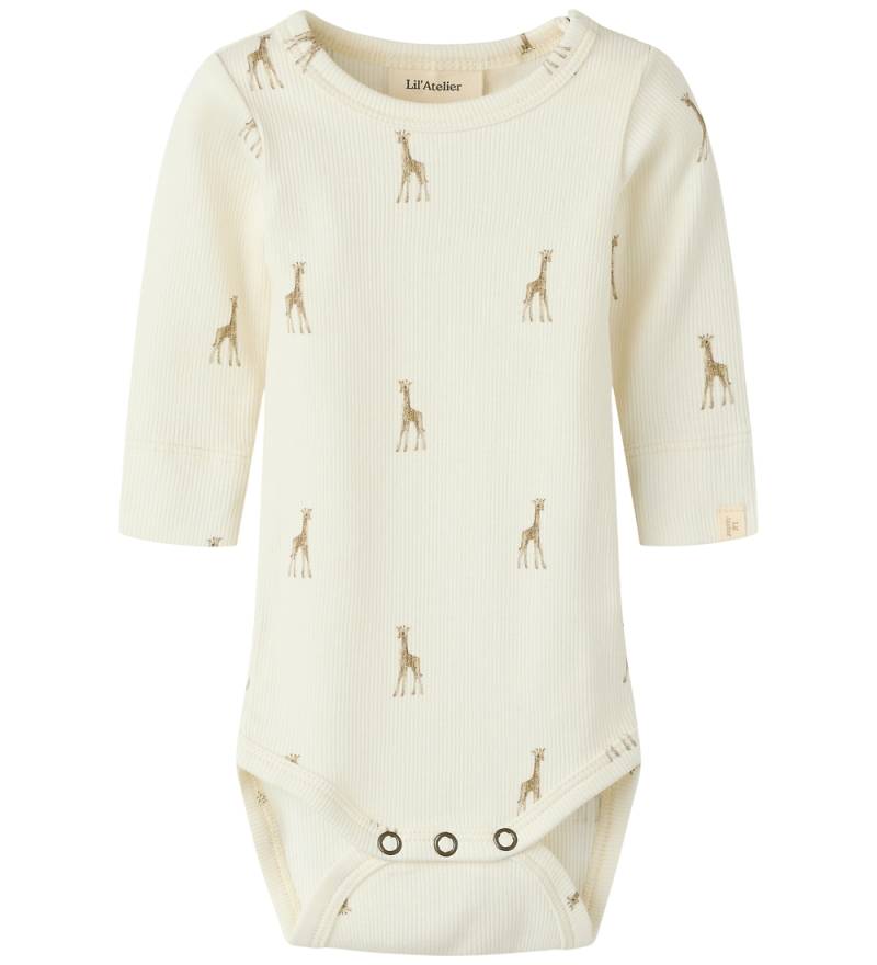 Lil' Atelier Body l/ä - Rib - Nbngavo - Turteltaube/Giraffe - Lil Atelier - 1½ Jahre (86) - Body L/Ä von Lil Atelier