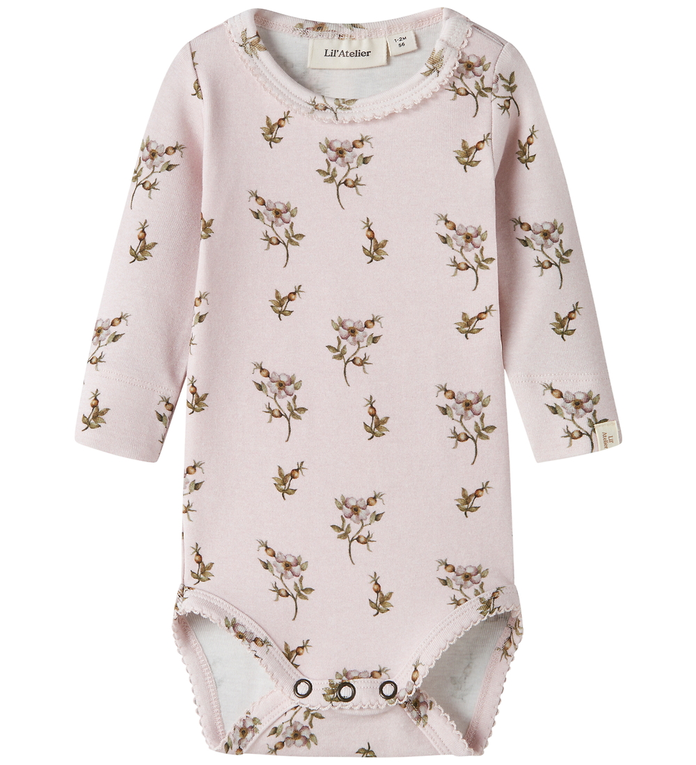 Lil' Atelier Body l/ä - Slim - NbfGayo - Hushed Violet/Apple Ros - Lil Atelier - 1 Jahr (80) - Body L/Ä von Lil Atelier