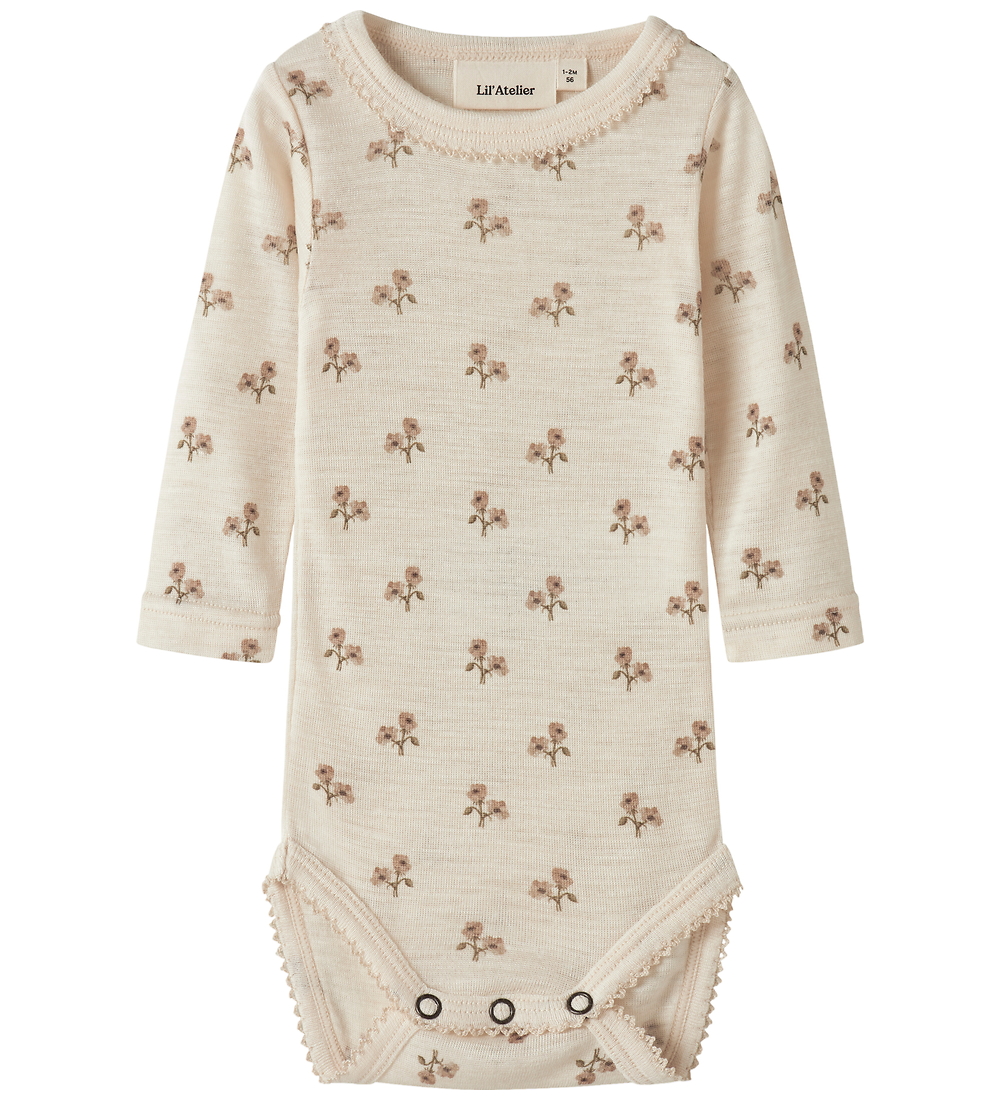 Lil' Atelier Body l/ä - Wolle/Modal - Slim - Noos - NbfNalu - Sc - Lil Atelier - 1 Jahr (80) - Body L/Ä von Lil Atelier