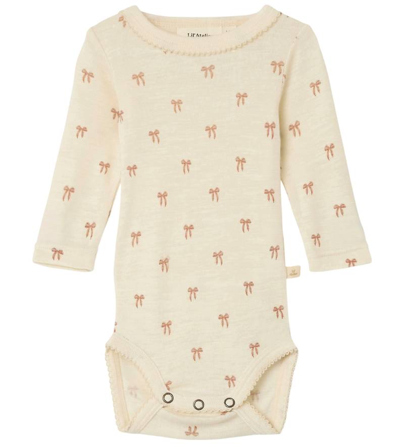 Lil' Atelier Body l/ä - Wool/Modal - Noos - NbfNalu - Turteltaub - Lil Atelier - 1 Jahr (80) - Body L/Ä von Lil Atelier