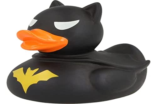 Lilalu Badeente Gummiente Schwimmente Sammeln Ente Halloween Superheld Krone: Art: Dark Duck- Ente von Lilalu
