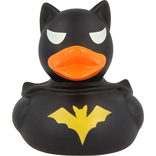 Lilalu Badeente Gummiente Schwimmente Sammeln Ente Halloween Superheld Krone: Art: Dark Duck- Ente von Lilalu