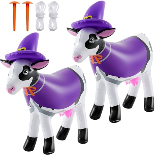 Liliful 2 Stück 94,4 cm große Halloween-Kuh-aufblasbare Bauernhoftiere, westliche Geburtstagsparty-Dekorationen, dekorative aufblasbare Tiere, Geschenke für Bauernhof, Geburtstag, Pool, Innen- und Liliful 2 Stück 94,4 cm große Halloween-Kuh-aufblasbare Bauernhoftiere, westliche Geburtstagsparty-Dekorationen, dekorative aufblasbare Tiere, Geschenke für Bauernhof, Geburtstag, Pool, Innen- und von Liliful