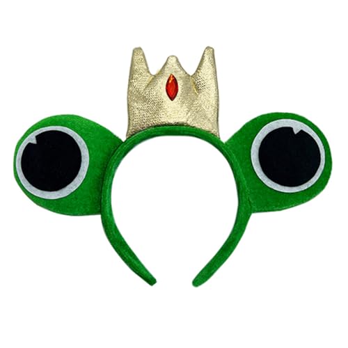 Lilinzhi 1.Frösche Krone Stirnbänder für Halloween Partys Entzückende Haarschmuck mit Foto Requisiten für Geburtstage & Musikfestivals Plüsch Frösche Haarteil mit Kronen von Lilinzhi