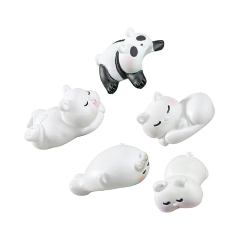 Lilinzhi 5pcs Cartoon Animal Stapel Spielzeug Miniatur Desktop Ornamente HARS Handmade Art Frage FÜR Home Decors Party Supplies Animal Figur Set von Lilinzhi