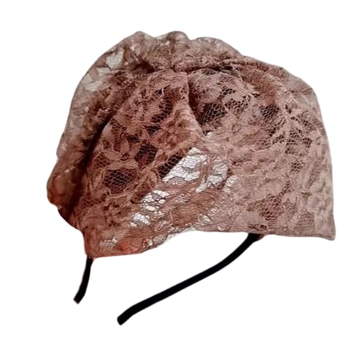 Lilinzhi Eleganter Spitzen-Haarschmuck für Damen, Fascinator-Hut, Stirnbänder, Halloween-Kopfbedeckung für Partys und Abendbankett, elegante Partykleidung von Lilinzhi