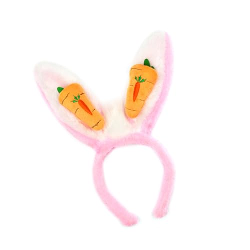 Lilinzhi Entzückende Kaninchen-Make-up-Kopfbedeckung für Bälle, Geburtstag, Haarbänder, lustige Kopfbedeckung, Ostern, Haar-Kopfbedeckung für Kinder, Erwachsene, Kaninchenkostüm von Lilinzhi