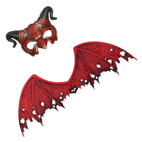 Lilinzhi Erwachsene Teufel Kostümzubehör Teufel Flügelmaske Rolle Spielen Outfit Für Männer Frauen Cosplay Partys Und Fotografie Flügel Kostümzubehör von Lilinzhi