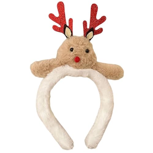 Lilinzhi Geweih Nikolausmütze Stirnband Weihnachten Kopfbedeckung Weihnachten Party Foto Requisiten Nikolausmütze Cosplay Zubehör von Lilinzhi