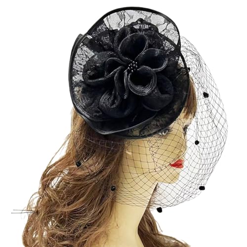 Lilinzhi Große Blumen-Haarspangen für Damen, Flapper-Kopfschmuck, Zubehör, Cosplay, Party, elegante Spitze, Perlen, Blumenmotiv Lilinzhi Große Blumen-Haarspangen für Damen, Flapper-Kopfschmuck, Zubehör, Cosplay, Party, elegante Spitze, Perlen, Blumenmotiv von Lilinzhi