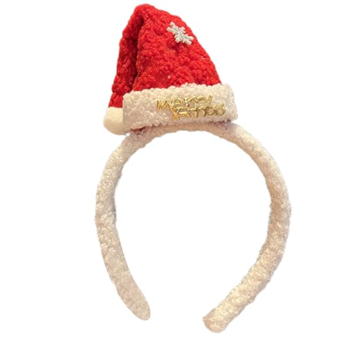 Lilinzhi Hübsches Plüsch-Haarband mit Schleifenmuster, vielseitiger Haarreif für Kinder, Urlaub, Event und Versammlungen, bequeme Weihnachts-Kopfbedeckung von Lilinzhi