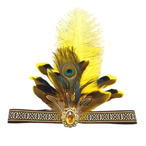 Lilinzhi Indisches Kostüm-Haarband für Karneval, Party, Festival, Requisiten, gefiedertes Haarband, indischer Haarreif, Cosplay, Kopfbedeckung, Party-Haarschmuck Lilinzhi Indisches Kostüm-Haarband für Karneval, Party, Festival, Requisiten, gefiedertes Haarband, indischer Haarreif, Cosplay, Kopfbedeckung, Party-Haarschmuck von Lilinzhi