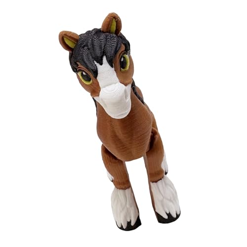 Lilinzhi Interaktives Kleines Pferdemodell Farbiges Tierspielzeug Mit Beweglichen Gelenken Für Kinderspielzeiten Und Kreativer Desktop Display Büro Schreibtisch Pferdskulptur von Lilinzhi