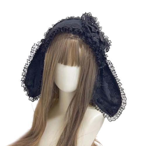 Lilinzhi Kinder-Cosplay-Hasen-Haarband für Party, Halloween, Kopfbedeckung, Musikfestivals, Foto-Requisiten, Mädchen, Foto-Requisiten, Spitzenhaarband für Mädchen von Lilinzhi