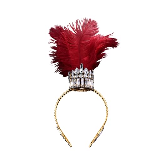 Lilinzhi Stilvoller Feder-Kopfschmuck mit Strasssteinen, Krone, Haarreif für Karneval, Feiern und Party-Enthusiasten, Kostüm, Kronenstück, Luxus-Kopfschmuck Lilinzhi Stilvoller Feder-Kopfschmuck mit Strasssteinen, Krone, Haarreif für Karneval, Feiern und Party-Enthusiasten, Kostüm, Kronenstück, Luxus-Kopfschmuck von Lilinzhi