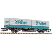 LILIPUT L235223 H0 Containertragwagen Lgjs 571.1 440 4 621-0 mit 2 Wechselpritschen "Vaillant", DB, Ep. IV LILIPUT L235223 H0 Containertragwagen Lgjs 571.1 440 4 621-0 mit 2 Wechselpritschen "Vaillant", DB, Ep. IV von Liliput