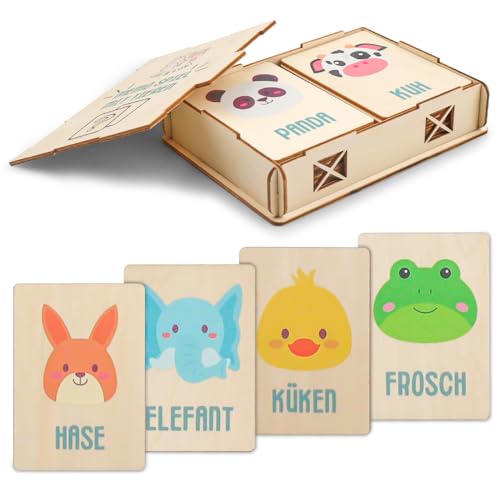 Lilli&Luki® Spielzeug ab 2 Jahre [20 Karten] Montessori | Kinderspielzeug | Holz | Geschenk | Lernspiele | Memo | Mädchen | Junge | Holzspielzeug | Spielsachen | Geschenkideen (Fahrzeuge) von Lilli&Luki