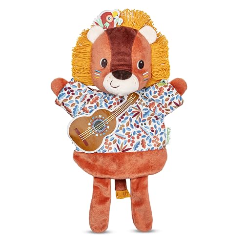 LILLIPUTIENS Jack Le Lion Handpuppe, Ocker, 36 cm, ab 2 Jahren, 83642 von Lilliputiens