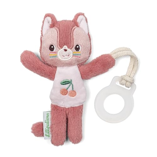 LILLIPUTIENS Jeanne Le Chat 83592 Schnullerkette, phosphoreszierend, Rosa, 16 cm, ab Geburt von Lilliputiens
