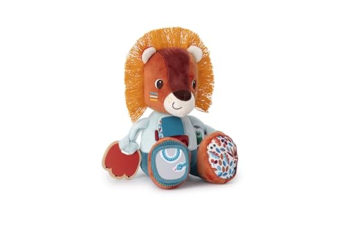 Lilliputiens - Activity Plüschtier Jack der Löwe - Interaktive Babyrassel mit Spiegel, Glöckchen und Papiergeräusch - Stimuliert die Sinne, die Motorik und die Fantasie - Lernspielzeug ab 9 Monaten. von Lilliputiens