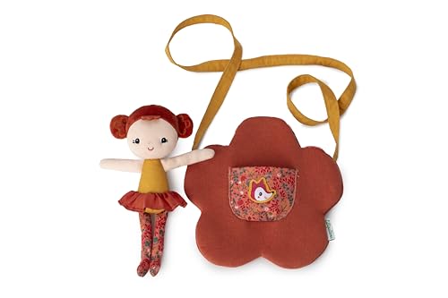 Lilliputiens - Kinderhandtasche + Puppe enthalten - Meine erste Umhängetasche - Blumenform - Fördert die Fantasie - Größe 22x26cm - Ab 12 Monate. Lilliputiens - Kinderhandtasche + Puppe enthalten - Meine erste Umhängetasche - Blumenform - Fördert die Fantasie - Größe 22x26cm - Ab 12 Monate. von Lilliputiens