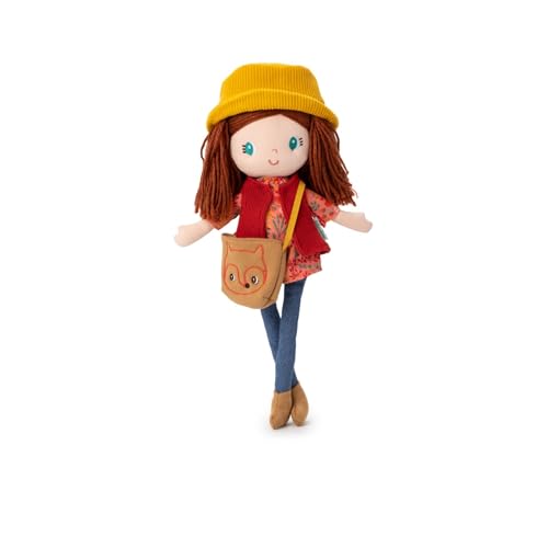 Lilliputiens - Stoffpuppe Léa - Die natürliche und kuschelige Puppe - Sanfte und umweltfreundliche Freundin für Kinder ab 2 Jahren - Frühförderungsspielzeug mit abnehmbaren Accessoires - 83489 von Lilliputiens