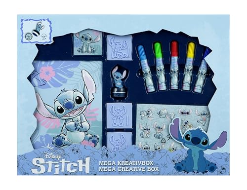 Undercover - Stitch Mega Kreativbox - Kreativität, Basteln, Kinder - Fasermaler, Stickerblatt, Malheft, Stempel Undercover - Stitch Mega Kreativbox - Kreativität, Basteln, Kinder - Fasermaler, Stickerblatt, Malheft, Stempel von Lilo and Stitch
