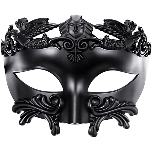 Lilwemen Antike griechische Spartaner Krieger Römische Maskerade Maske Männer Venezianische Maske Hochzeitsball Maske Karneval Maske Hochzeitsball Maske Burlesque Ball Party (Schwarz) von Lilwemen