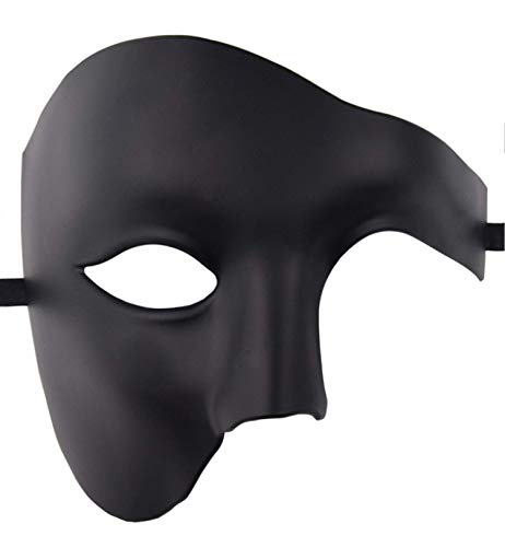 Lilwemen Herren Maske Maskerade Maske Phantom der Oper Halbmaske (Schwarz) von Lilwemen