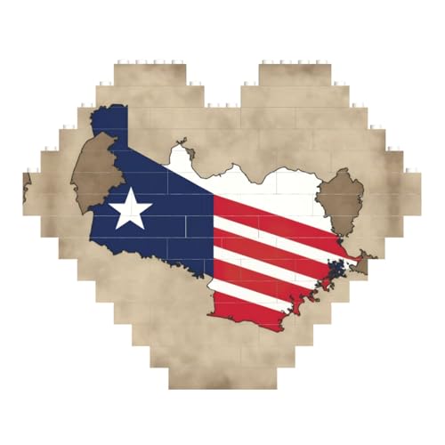 Abstrakte liberianische Flagge, herzförmiges Baustein-Puzzle, personalisiertes Fotogeschenke zum Valentinstag Abstrakte liberianische Flagge, herzförmiges Baustein-Puzzle, personalisiertes Fotogeschenke zum Valentinstag von LimPac