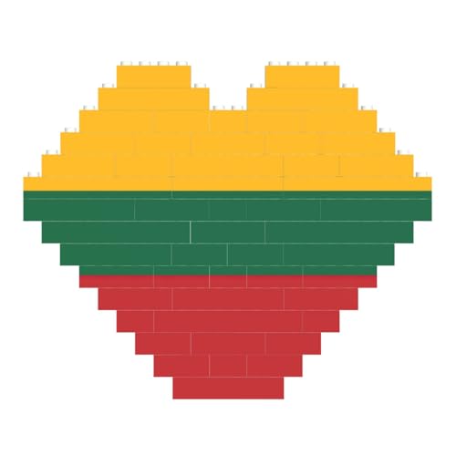 Flagge von Litauen, herzförmiges Baustein-Puzzle, personalisiertes Fotogeschenke zum Valentinstag Flagge von Litauen, herzförmiges Baustein-Puzzle, personalisiertes Fotogeschenke zum Valentinstag von LimPac
