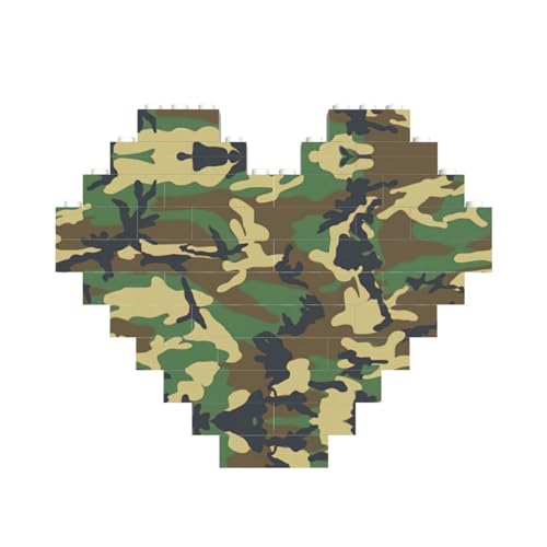 Grünes Militär-Camouflage-Baustein-Puzzle in Herzform, personalisiertes Geschenk für Männer und Frauen Grünes Militär-Camouflage-Baustein-Puzzle in Herzform, personalisiertes Geschenk für Männer und Frauen von LimPac