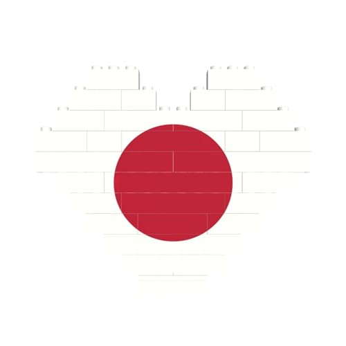 Japanische Flagge, Baustein-Puzzle, herzförmig, individuelles Geschenk für Männer und Frauen Japanische Flagge, Baustein-Puzzle, herzförmig, individuelles Geschenk für Männer und Frauen von LimPac