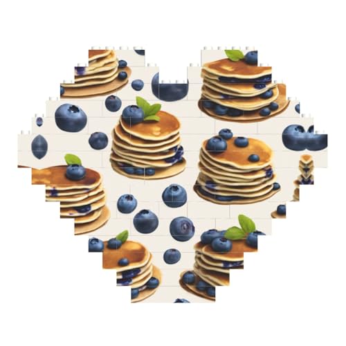LimPac Blueberry Pancakes Herzförmiges Baustein-Puzzle, personalisiertes Fotogeschenk für Valentinstag LimPac Blueberry Pancakes Herzförmiges Baustein-Puzzle, personalisiertes Fotogeschenk für Valentinstag von LimPac