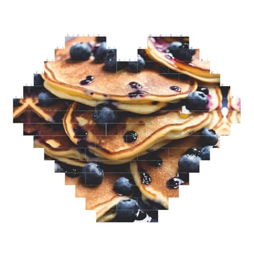 LimPac Blueberry Pancakes Herzförmiges Baustein-Puzzle, personalisiertes Fotogeschenk für Valentinstag LimPac Blueberry Pancakes Herzförmiges Baustein-Puzzle, personalisiertes Fotogeschenk für Valentinstag von LimPac