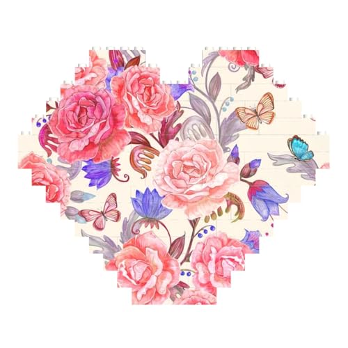 LimPac Blume Rose Schmetterling Herz Form Baustein Block Puzzle Personalisierte Individuelle Foto Geschenke für Valentinstag LimPac Blume Rose Schmetterling Herz Form Baustein Block Puzzle Personalisierte Individuelle Foto Geschenke für Valentinstag von LimPac