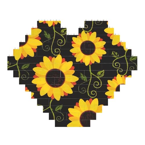 LimPac Blumen-Sonnenblumen-Herzförmiges Baustein-Puzzle, personalisiertes Fotogeschenke für Valentinstag LimPac Blumen-Sonnenblumen-Herzförmiges Baustein-Puzzle, personalisiertes Fotogeschenke für Valentinstag von LimPac