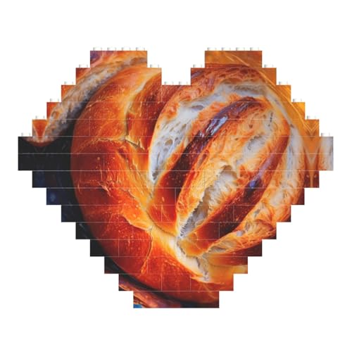 LimPac Brot, herzförmiges Baustein-Puzzle, personalisiertes Fotogeschenke für Valentinstag LimPac Brot, herzförmiges Baustein-Puzzle, personalisiertes Fotogeschenke für Valentinstag von LimPac