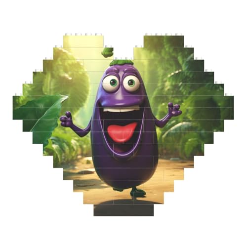 LimPac Cartoon-Auberginen-Puzzle, herzförmig, Baustein-Puzzle, personalisierte personalisierte Foto-Geschenke für Valentinstag LimPac Cartoon-Auberginen-Puzzle, herzförmig, Baustein-Puzzle, personalisierte personalisierte Foto-Geschenke für Valentinstag von LimPac