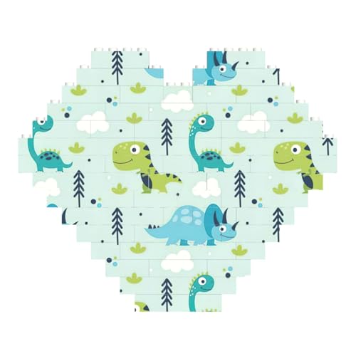 LimPac Dinosaurier-Muster, herzförmiges Baustein-Puzzle, personalisierte personalisierte Foto-Geschenke für Valentinstag LimPac Dinosaurier-Muster, herzförmiges Baustein-Puzzle, personalisierte personalisierte Foto-Geschenke für Valentinstag von LimPac