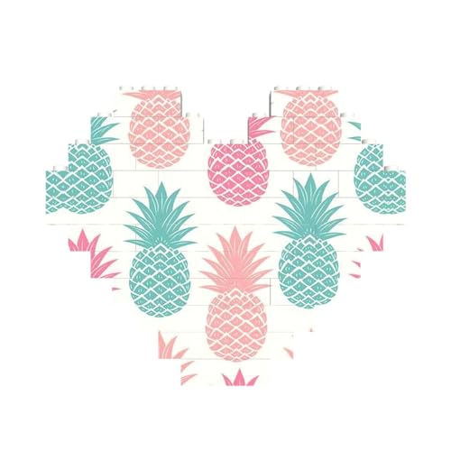 LimPac Farbiges Ananas-Baustein-Puzzle in Herzform, personalisiertes Geschenk für Männer und Frauen von LimPac