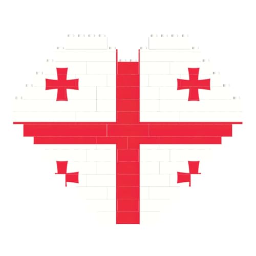 LimPac Flagge von Georgia, herzförmiges Baustein-Puzzle, personalisiertes Fotogeschenke zum Valentinstag von LimPac