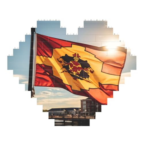 LimPac Flagge von Maryland herzförmiges Baustein-Puzzle, personalisiertes Fotogeschenke zum Valentinstag von LimPac